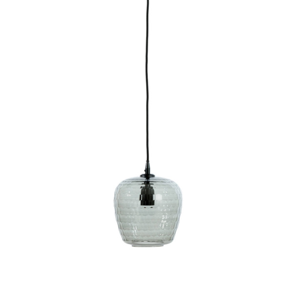 Deckenleuchte Hängeleuchte DANITA von Light &amp; Living Lampe Ø20x26 cm Rauchglas-Schwarz