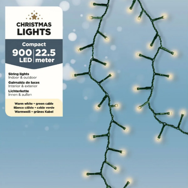 Lichterkette Weihnachtsbeleuchtung Lumineo Compact 900 LED-Leuchten warmweiß 22,5m