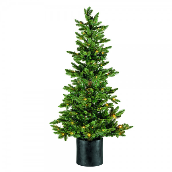 Künstlicher Weihnachtsbaum 120 cm mit Beleuchtung und Topf Tannenbaum Christbaum Weihnachtsdeko