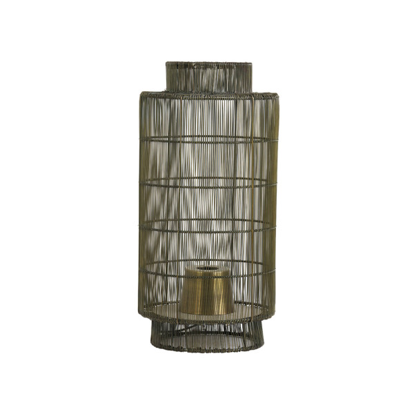 Tischleuchte Lampe Laterne GRUARO von Light &amp; Living Ø24x52 cm Antik Bronze