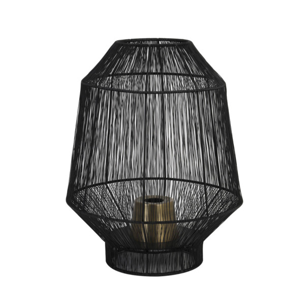 Tischleuchte Lampe VITORA von Light &amp; Living Ø37x46 cm Matt Schwarz