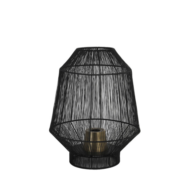 Tischleuchte Lampe VITORA von Light &amp; Living Ø30x38 cm Matt Schwarz