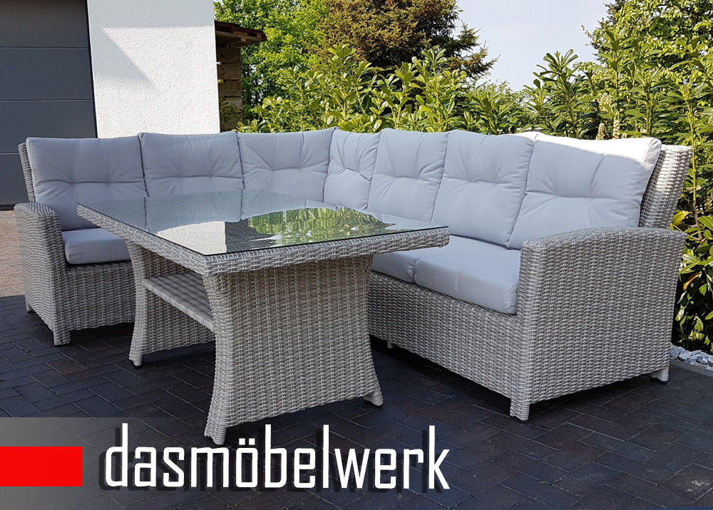 Lounge Poly Rattan Gartenmöbel Sitz Ess Gruppe Gartensofa