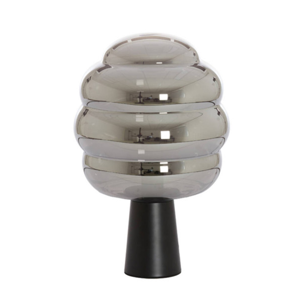 Tischleuchte MISTY von Light &amp; Living Ø30x46 cm Lampe Rauchglas-schwarz