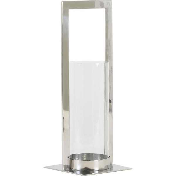 Laterne Windlicht mit Henkel JELCO von Light &amp; Living 15x40 cm Kerzenhalter Nickel/Glas