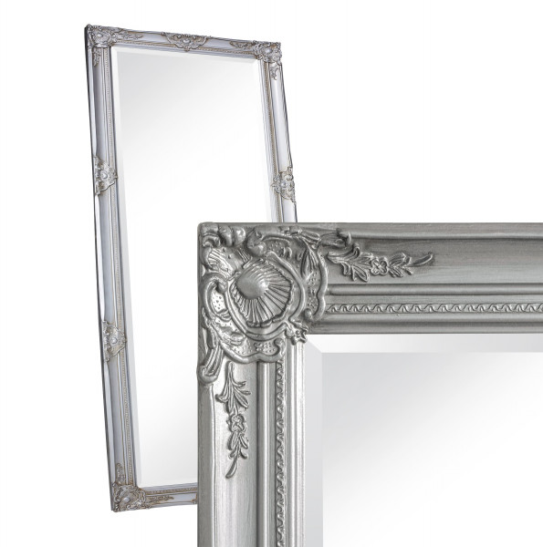 Wandspiegel Barock XXL Spiegel Silber 200 x 100 cm Antik-Stil Ganzkörperspiegel
