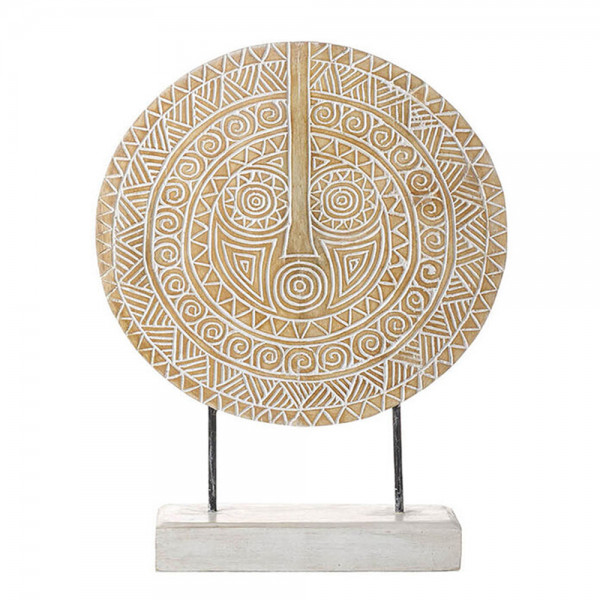 Ornament auf Fuß CARVED von Light &amp; Living Disc 40x11x55 cm weiß/beige